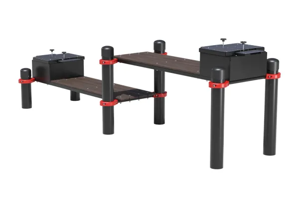 Горизонтальная гимнастическая скамья двойная 108х3,5 мм