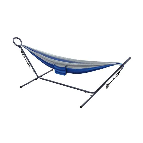 Гамак EVO FITNESS Jungle с каркасом, синий
