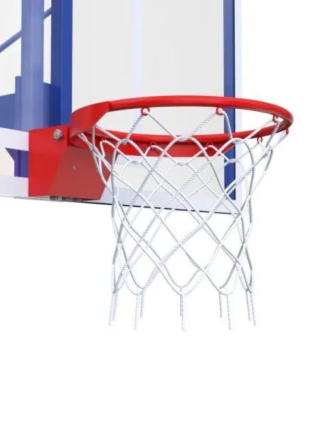 Баскетбольная стойка разборная одноопорная с проф. щитом 1800х1050 мм из оргстекла 15 мм и массовым кольцом