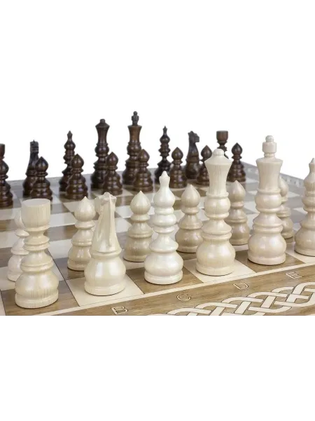 Шахматы + Шашки + Нарды 3 в 1 "Амбассадор 3", 50 см, ясень, Partida