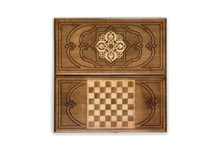 Нарды резные "Золотой узор 3" 50, Mirzoyan