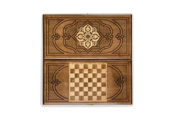 Нарды резные "Золотой узор 3" 50, Mirzoyan