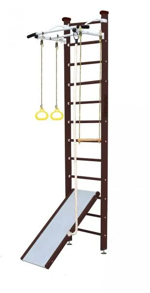 Шведская стенка Kampfer Ride Ceiling (№5 Шоколадный Высота 3 м белый турник)