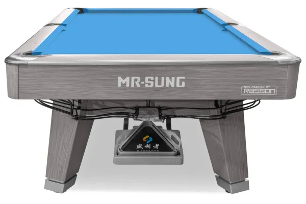 Стол / пул "Rasson Acurra" 9 ф (серый, сланец 25 мм) в комплекте с плитой, аксессуары + сукно