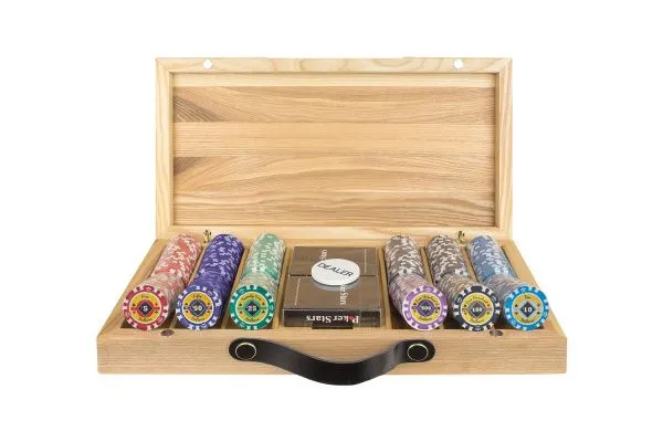 Набор для покера Crown на 300 фишек в кейсе из ясеня v2, Partida