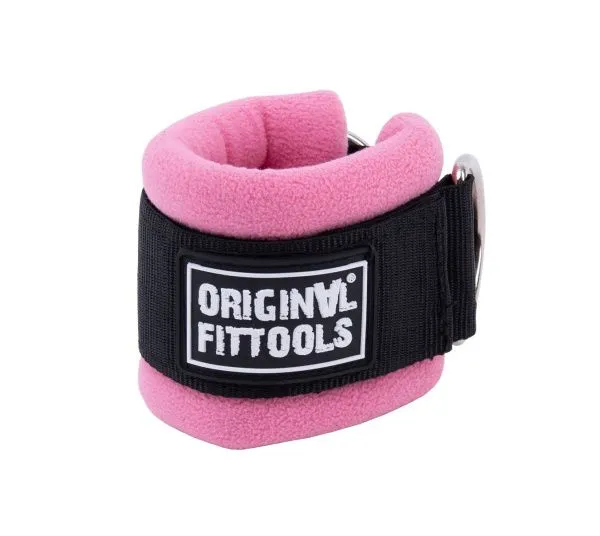 Ремень для тренировки мышц рук регулируемый розовый (D-кольцо)