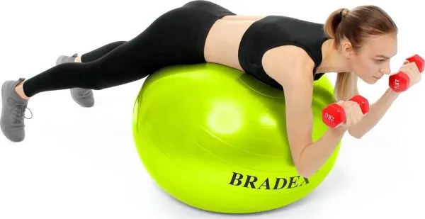 Мяч для фитнеса «ФИТБОЛ-65» Bradex SF 0720 с насосом, салатовый
