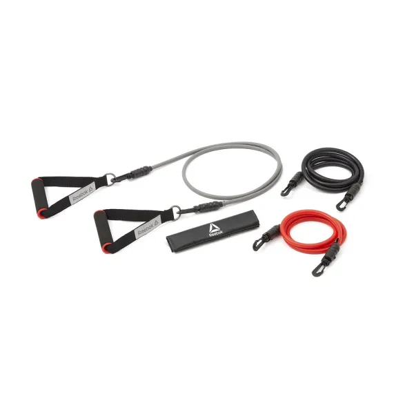 Набор трубчатых эспандеров Reebok, черн./серый