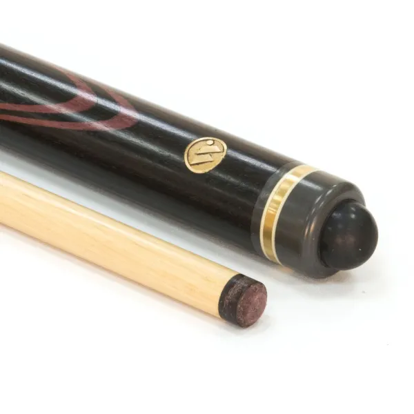 Двухсоставной бильярдный кий для русской пирамиды Weekend "Классика" (черный граб, амарант) 13 запилов