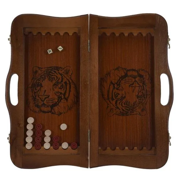 Нарды кожаные РФН "Цветок" малые с ручкой