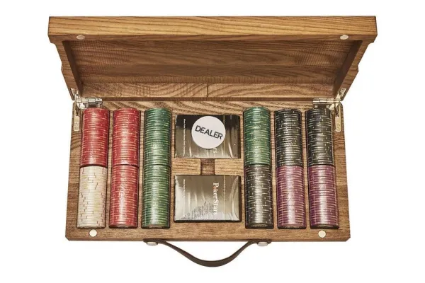 Набор для покера Luxury Ceramic на 300 фишек в кейсе из ясеня, Partida