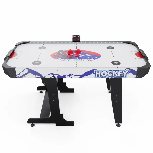 Игровой стол – аэрохоккей с подсветкой DFC Championship 53" 135 х 65 см, складной, белый