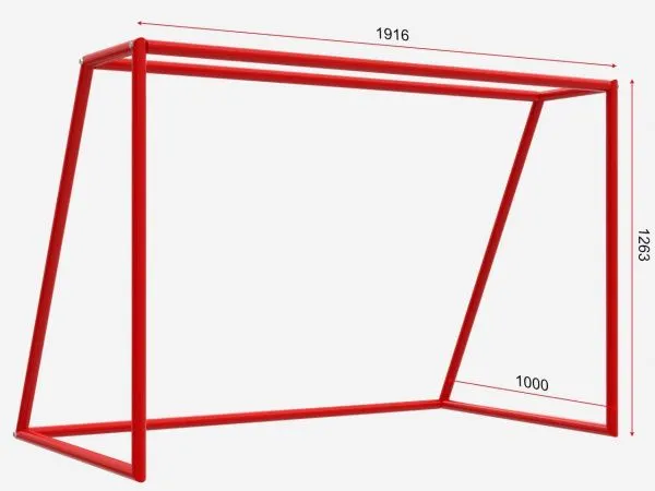 Ворота хоккейные тренировочные из трубы D=43 мм, разборные 