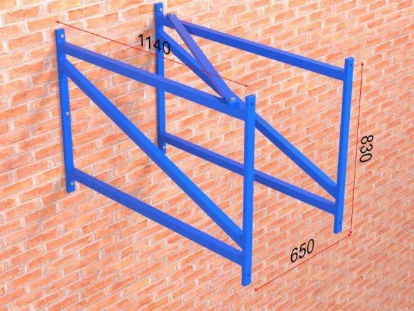 Ферма баскетбольная настенная для щита 1200х900 мм