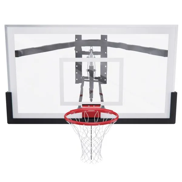 Баскетбольный щит DFC со съёмным регулятором высоты, стекло 12 мм, 180 х 105 см
