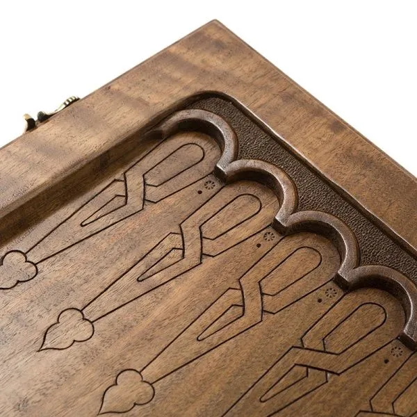 Нарды резные "Орнамент" с цельным рисунком, Haleyan