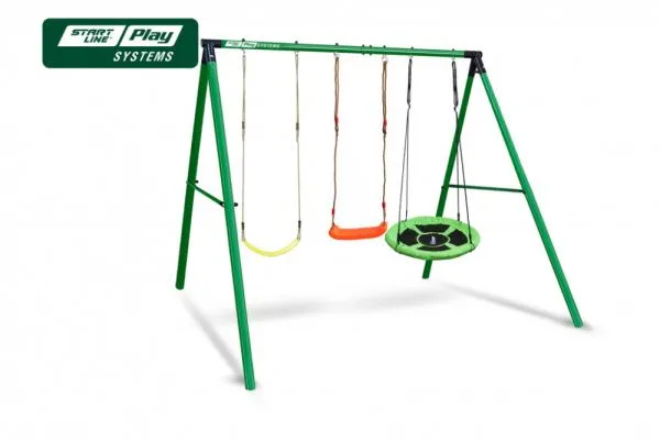 Качели SLP SYSTEMS 3 секции лодочка красное + Качеля TS40 сиденье гибкое желтое