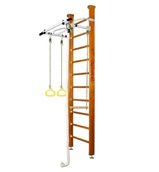 Шведская стенка Kampfer Helena Ceiling (№3 Классический Стандарт белый антик турник)