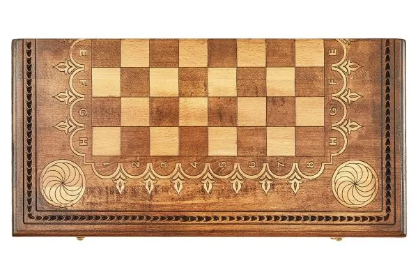 Шахматы + нарды резные "Бесконечность" 50, Mkhitaryan