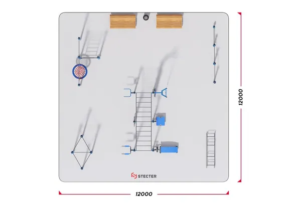 Воркаут площадка №2 - 12х12 метров (144 кв.м.)