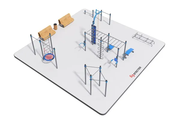 Воркаут площадка №2 - 12х12 метров (144 кв.м.)