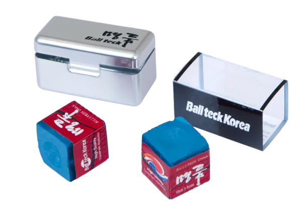 Мел «Ball teck PRO II» (2 шт, в серебристой металлической коробке) синий