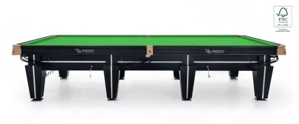 Бильярдный стол для снукера "Magnum Pro" (12 футов, черный, сланец 50 мм в комплекте с аксессуарами) с системой подогрева плит