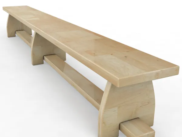 Гимнастическая скамейка для спортивных залов с деревянными ножками