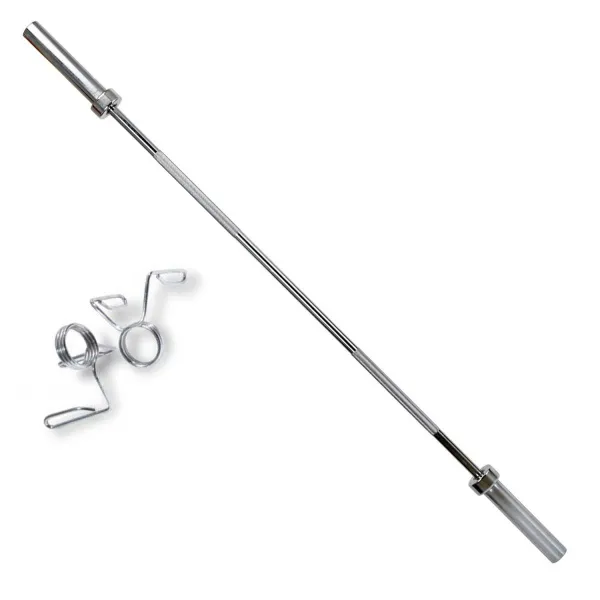 Прямой гриф 2200 мм / диаметр 50 мм/ со стальными втулками, хват 29 мм, замки в комплекте