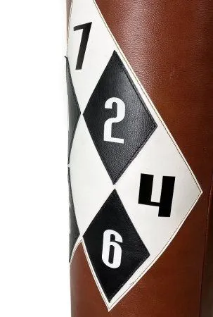 Мешок боксерский набивной С разметкой TOTALBOX кожа / Коричневый