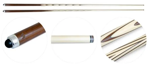 Кий / пирамида 1-pc "Классика" (коричневый граб, граб) 12 запилов