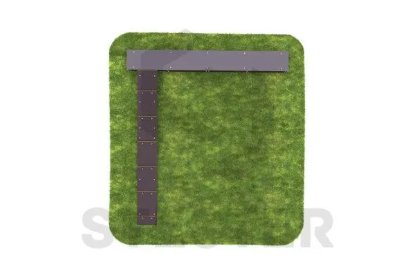 Элемент полосы препятствий "Забор с наклонной доской"