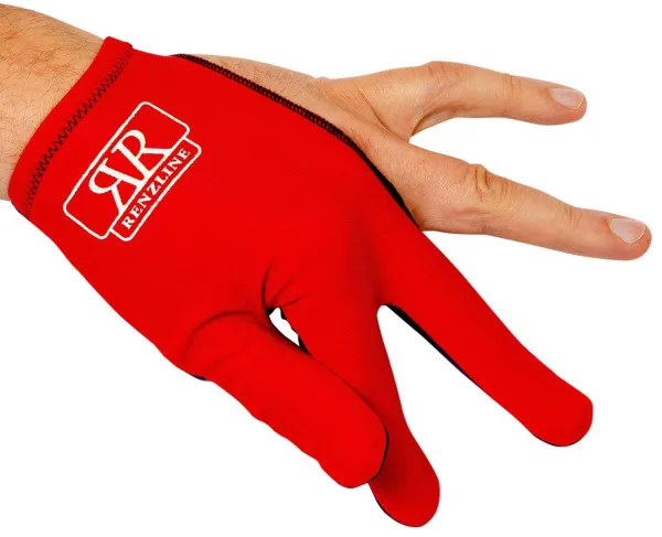 Перчатка для игры в бильярд из линейки аксессуаров Renzline итальянского бренда Longoni красная