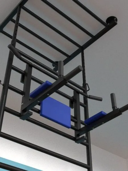 Шведская стенка с регулировкой высоты враспор, с турником (тип 1)