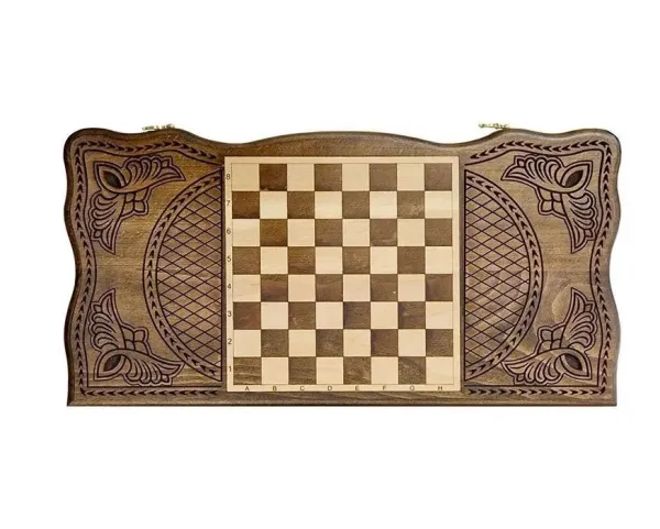 Нарды резные "Тёмный Узор 4" 50, Mirzoyan