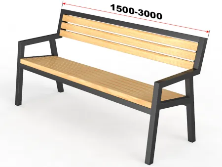 Скамья для улицы "Чайка" со спинкой