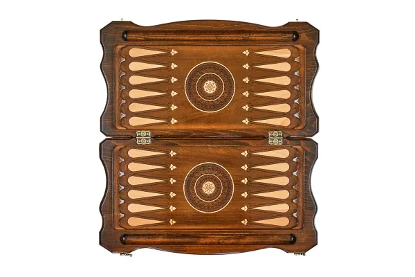 Шахматы + нарды резные "Гамбит 2" 60, Simonyan