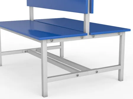 Скамейка для раздевалки со спинкой двухсторонняя (настил ЛДСП)