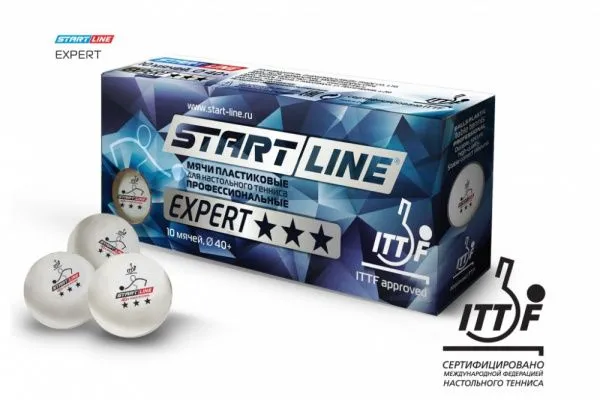 Мячи StartLine Expert V40+ 3* (ITTF) (10 шт)