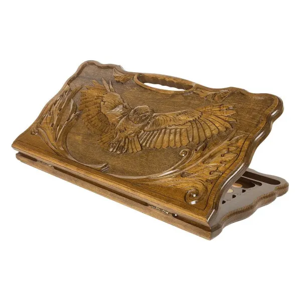 Нарды резные "Сова" с ручкой 60, Haleyan