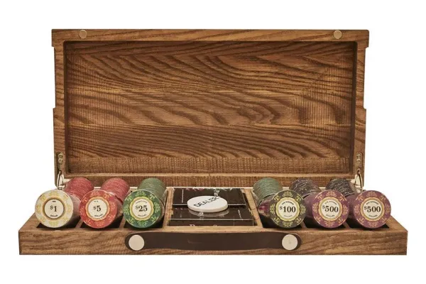 Набор для покера Luxury Ceramic на 300 фишек в кейсе из ясеня, Partida