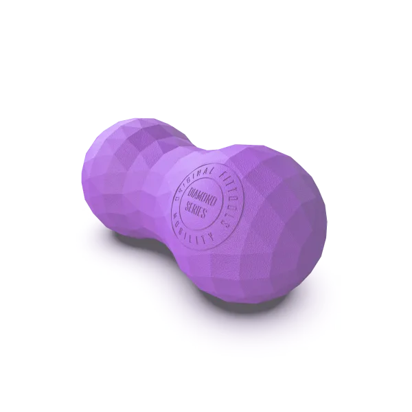 Набор из двух массажных мячей с кистевым эспандером пурпурный