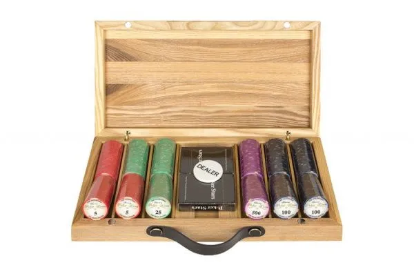 Набор для покера Valentino Ceramic на 300 фишек в кейсе из ясеня v2, Partida