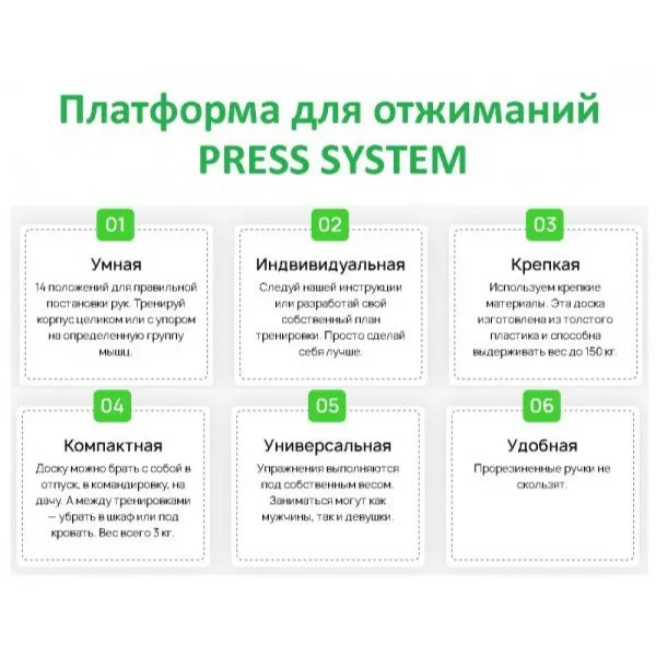Платформа для отжиманий PRESS SYSTEM