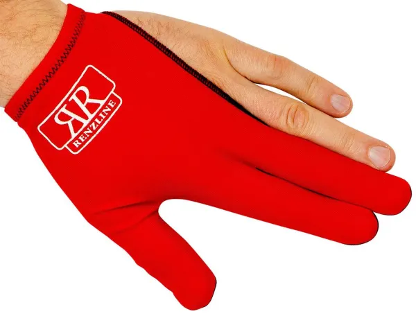 Перчатка для игры в бильярд из линейки аксессуаров Renzline итальянского бренда Longoni красная