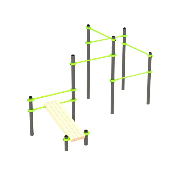 W349 Воркаут (наклонная скамья и 5 перекладин) ZAVODSPORTA
