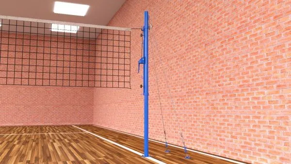 Волейбольная сетка со стойками на растяжках, диаметр нити 3 мм