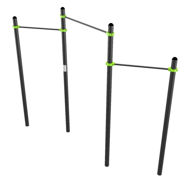 W320 Воркаут Перекладины разноуровневые для подтягивания из виса ZAVODSPORTA