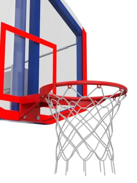 Баскетбольная стойка со стритбольным щитом 960х800 мм из оргстекла (усиленное кольцо)