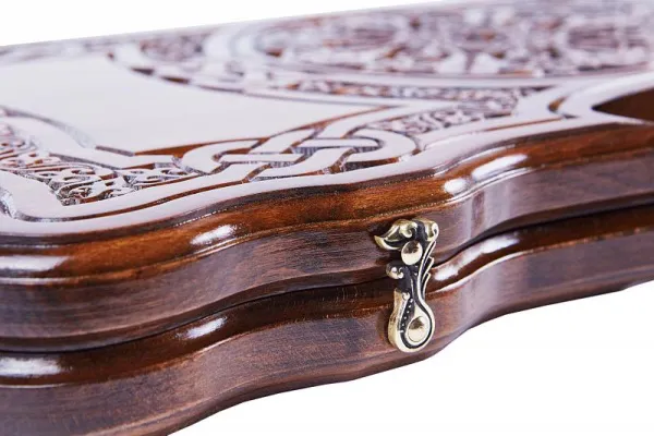 Нарды резные "Армянский узор 9" с ручкой 60, Haleyan